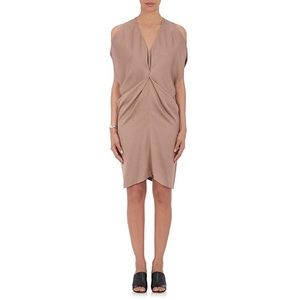 Miu Twill Draped Dress